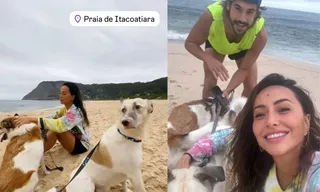 Imagem ilustrativa da imagem Sabrina Sato visita praia da Região Oceânica de Niterói; veja fotos