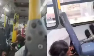 Imagem ilustrativa da imagem Tiroteio na Zona Oeste deixa passageiros de ônibus em pânico; vídeo