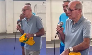 Imagem ilustrativa da imagem Vídeo: ex-jogador Gérson se emociona na volta ao Canto do Rio