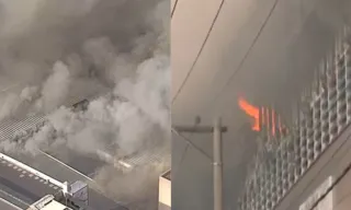 Imagem ilustrativa da imagem Vídeo: incêndio atinge shopping e interdita ruas no Brás