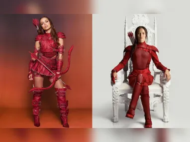 Imagem ilustrativa da imagem Fãs comparam look de Anitta ao de Katniss Everdeen