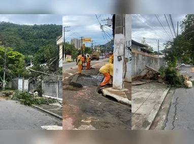 Imagem ilustrativa da imagem O dia após o caos: ruas de Niterói e SG impactadas por chuva