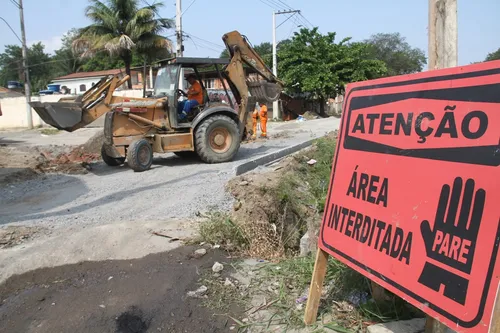 As obras são para macrodrenagem