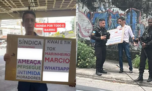 Foto de morador com cartaz ganhou até as redes sociais