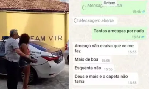 A confusão teve início quando a mulher descobriu que o homem estava se relacionando com outra mulher