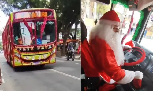 O motorista Mauro Nascimento interpreta o Papai Noel desde 2007