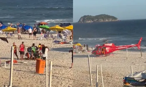 Turistas foram resgatados de helicóptero