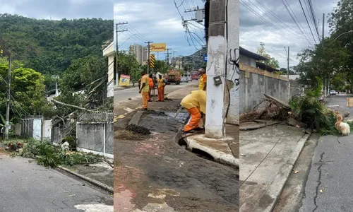 Agentes da Prefeitura de Niterói iniciaram o sábado (21) realizando ações para mitigar os impactos causados