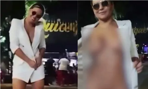 Após gravar o vídeo, segundo testemunhas, a mulher deixou o local