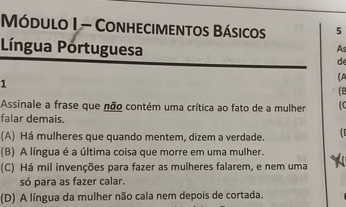 Questão da prova gerou diversas críticas nas redes sociais