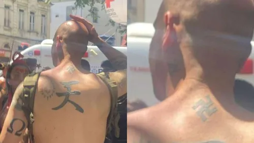 Segundo foliões, o homem estava exibindo duas tatuagens quando foi agredido