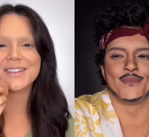 Influenciadora 'vira' Bruno Mars e arranca elogios na web; assista!