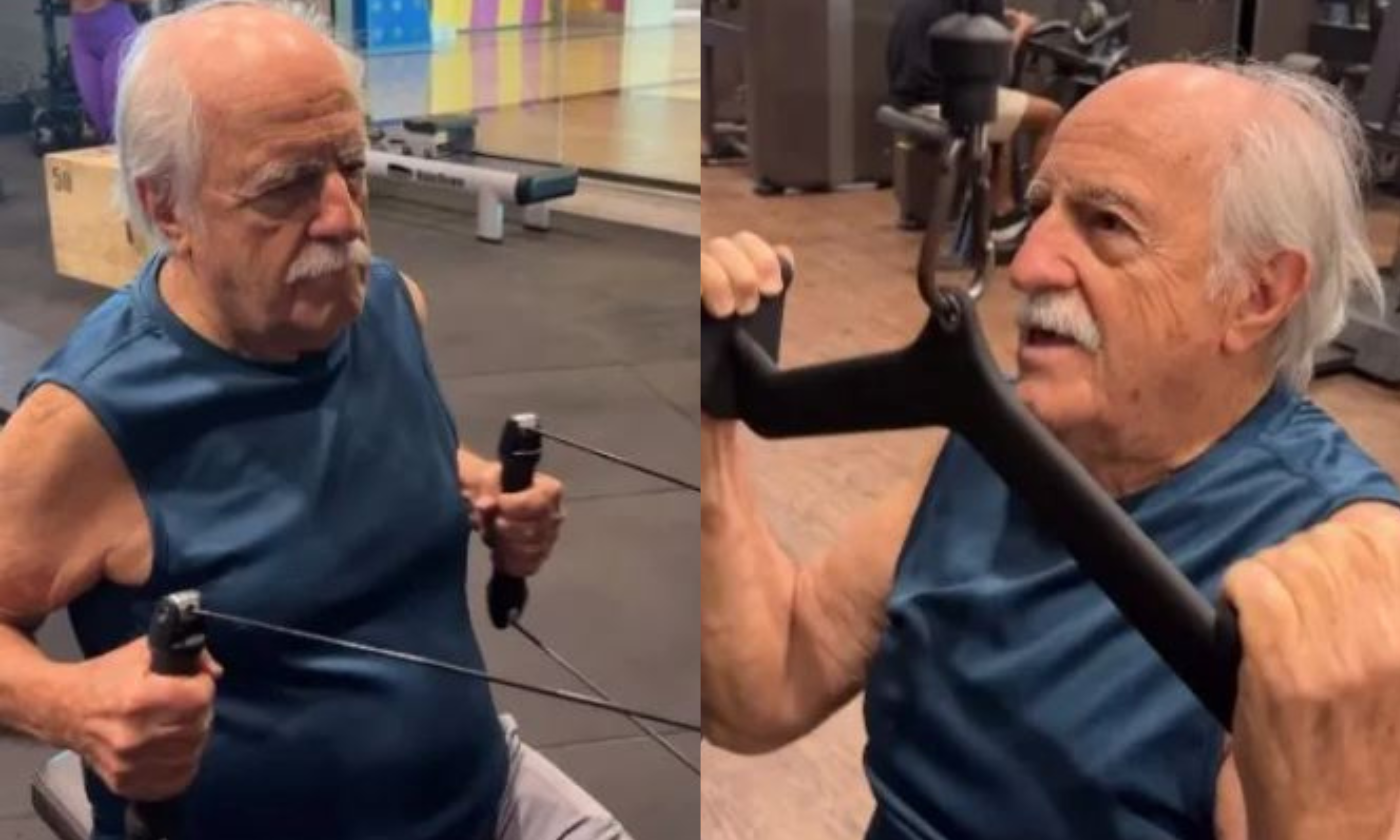 Vídeo: ator de 91 anos impressiona com treino intenso na academia