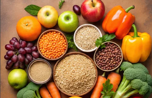 Grãos, frutas e legumes: alimentos ricos em fibras
