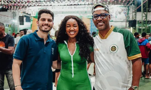 O vice-presidente da Imperatriz, João Drumond, IZA e Mestre Lolo