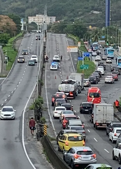 Trânsito ficou congestionado na região