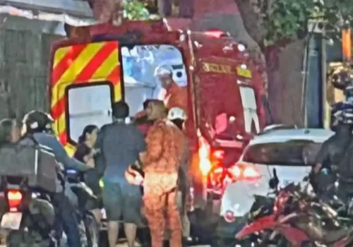 Atropelamento que ocorreu na Rua Alice, em Laranjeiras