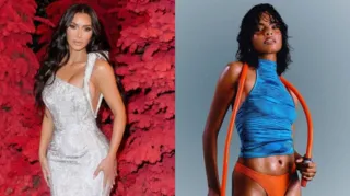 Imagem ilustrativa da imagem Kim Kardashian elege brasileira para nova campanha de roupa íntima