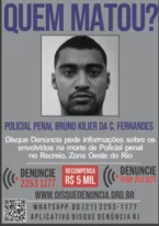 Imagem ilustrativa da imagem Disque-Denúncia pede informações sobre assassinos de policial penal