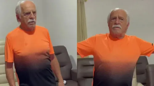 O ator de 90 anos mostrou que está em boa forma