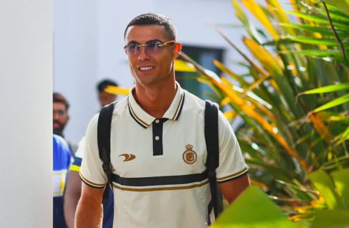 Cristiano Ronaldo esteve em campo na derrota para o Celta de Vigo, em amistoso