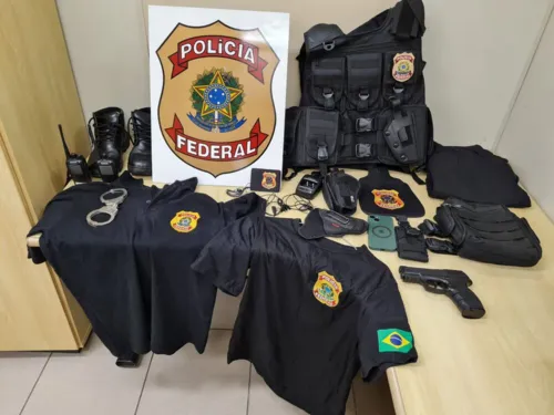 Produtos usados pelo falso policial foram apreendidos