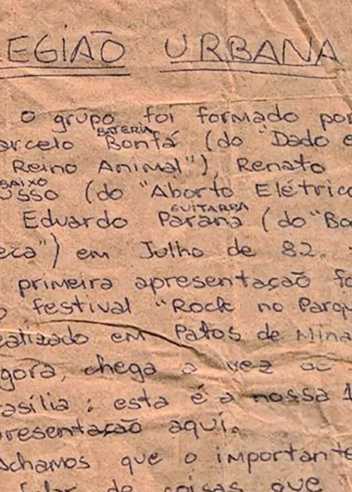 Texto foi escrito em papel de pão