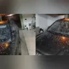 Bombeiros estão no local para controlar o incêndio