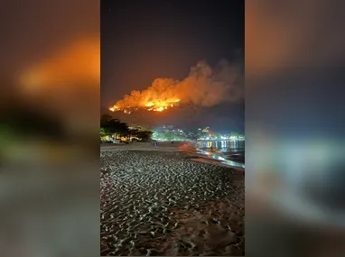 oradores da região estão assustados com incêndio, que começou na noite de quarta