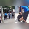 O acusado, de camisa marrom, tinha duas anotações criminais por lesão corporal e assalto à mão armada