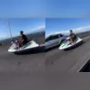 Imagem ilustrativa da imagem Jet ski é visto cruzando a Ponte Rio-Niterói; veja vídeo