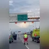Imagem ilustrativa da imagem Ponte Rio-Niterói é fechada nos dois sentidos; vídeo