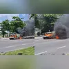 Os dois carros ficaram bastante avariados