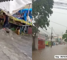 Chuva forte causa alagamentos e acende alerta no Rio