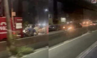 Imagem ilustrativa da imagem Atropelamento causa congestionamento na RJ-106; vídeo