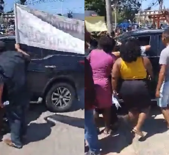 Prefeito de Belford Roxo é encurralado por manifestantes