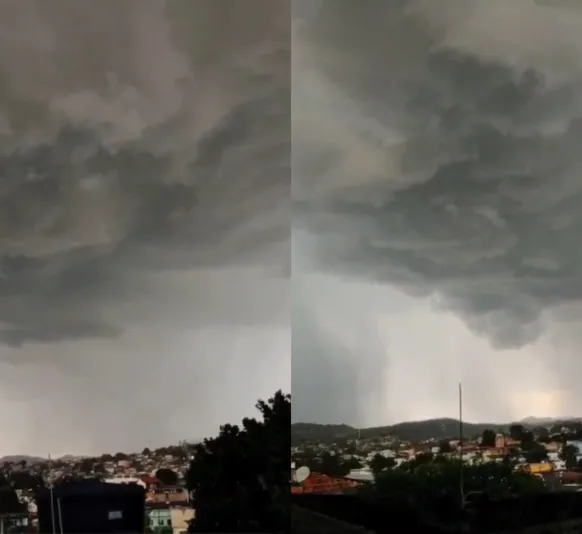 Que medo! Vídeo mostra momentos antes da tempestade