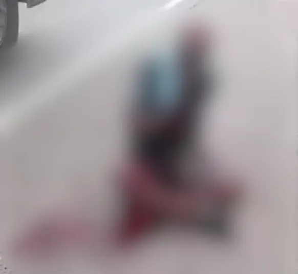 Veja momento em que jovem é atingido por linha chilena na BR-101