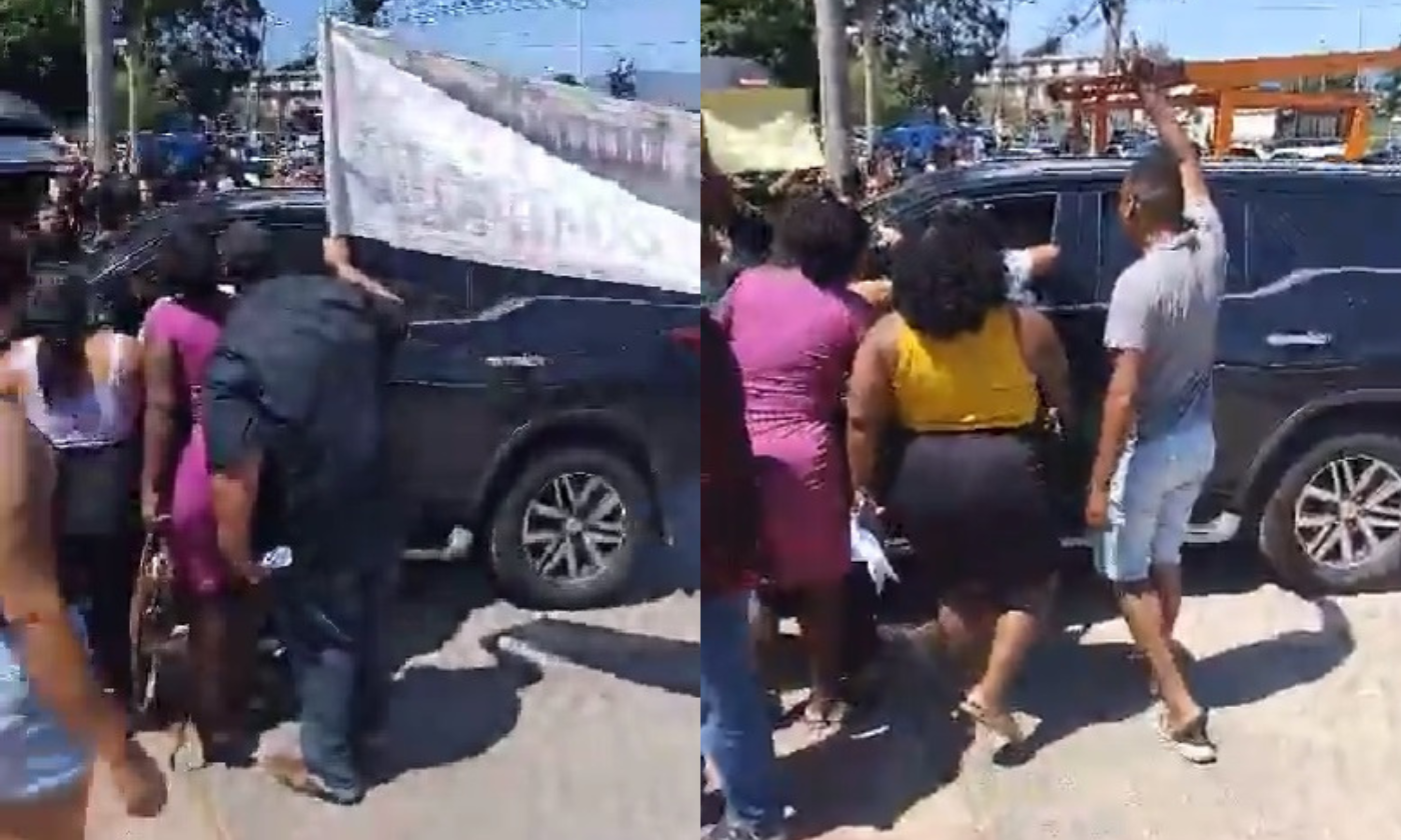 Prefeito de Belford Roxo é encurralado por manifestantes