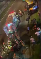 Imagem ilustrativa da imagem Acidente na Rodovia Rio-Magé deixa 14 pessoas feridas; vídeo
