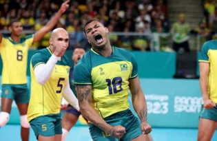 Imagem ilustrativa da imagem Brasil estreia com vitória contra a Colômbia no vôlei masculino