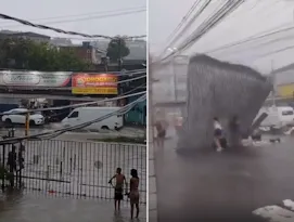 Imagem ilustrativa da imagem Chuvas causam alagamentos e afetam trens e metrô no Rio; vídeo