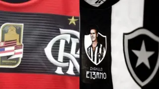 Imagem ilustrativa da imagem Flamengo e Botafogo estreiam no Carioca com homenagens nas camisas
