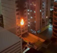 Imagem ilustrativa da imagem Incêndio assusta moradores em prédio de Niterói; vídeo