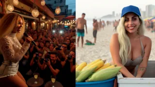 Imagem ilustrativa da imagem Lady Gaga vendendo milho em praia e Beyoncé na Lapa? Entenda viral