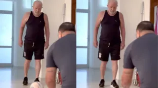 Imagem ilustrativa da imagem Lula posta vídeo durante fisioterapia e afirma ‘volta aos campos’