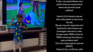 Imagem ilustrativa da imagem Menino Gui é criticado após vídeo cantando hino do Fluminense