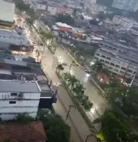 Imagem ilustrativa da imagem Ruas ficam alagadas após temporal desta quarta em Niterói; vídeo