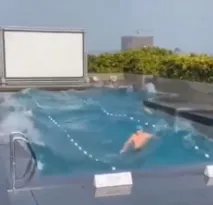 Imagem ilustrativa da imagem Turista fica preso em piscina durante terremoto em Taiwan; vídeo
