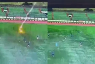 Imagem ilustrativa da imagem Vídeo: jogador de futebol morre após ser atingido por raio